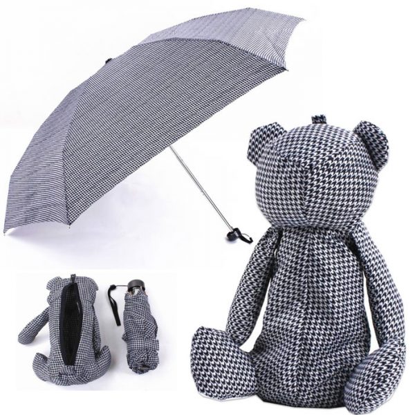 ร่มพับรูปหมี พรีเมี่ยม สกรีนโลโก้ Bear Cute Animal Umbrella
