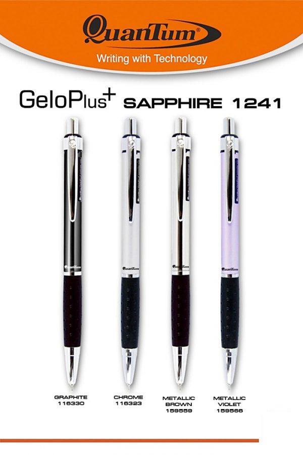 สกรีนโลโก้ปากกา Quantum GeloPlus Sapphire 1241