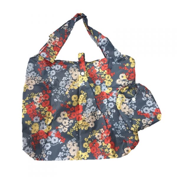 กระเป๋าผ้าพับได้ Foldable Bag มี 2 ชิ้นลาย Flower Spring