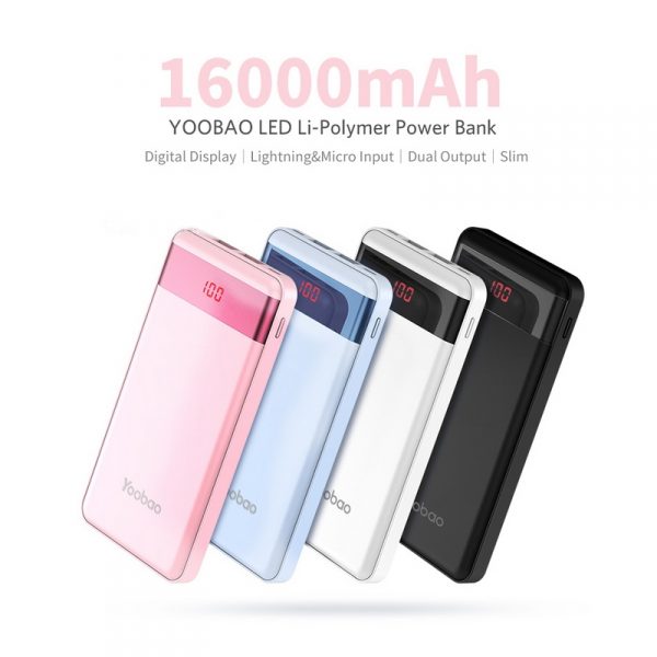 Power Bank 16000mAh P16 Pro แบตเตอรี่สำรอง Yoobao Slim & Portable