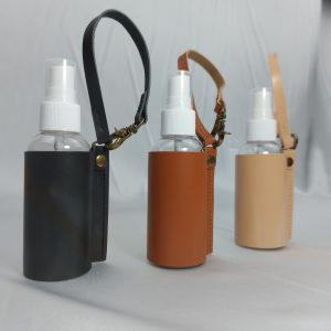 Alcohol bottle Spray with Leather keychain