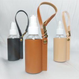 Alcohol bottle Spray with Leather keychain