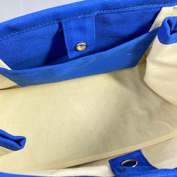 กระเป๋าผ้าแคนวาส ซับ 3 ชั้น ทรงสวยพร้อมรองก้นและช่องด้านใน
