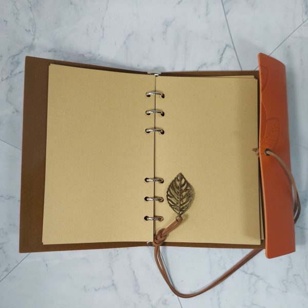 Leather Notebook A5 สมุดโน๊ตปกหนัง สามารถปั๊มโลโก้บนปกได้