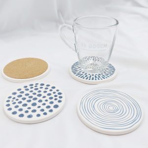 จานรองแก้วดูดน้ำ แผ่นหินรองแก้วน้ำ (Ceramic Coaster)